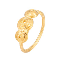18ct Gold Vermeil Spiral Shell Ring - Seol Gold