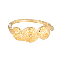 Gold ring with spiral design on a white background - Seol Gold