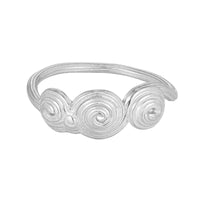 Silver ring with spiral design on a white background - Seolgold