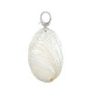 Shell pendant with a silver clasp on a white background - Seol Gold