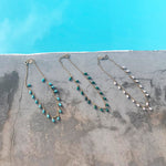 18ct Gold Vermeil Turquoise Charm Anklet