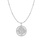 Sterling Silver Coin Medallion Necklace