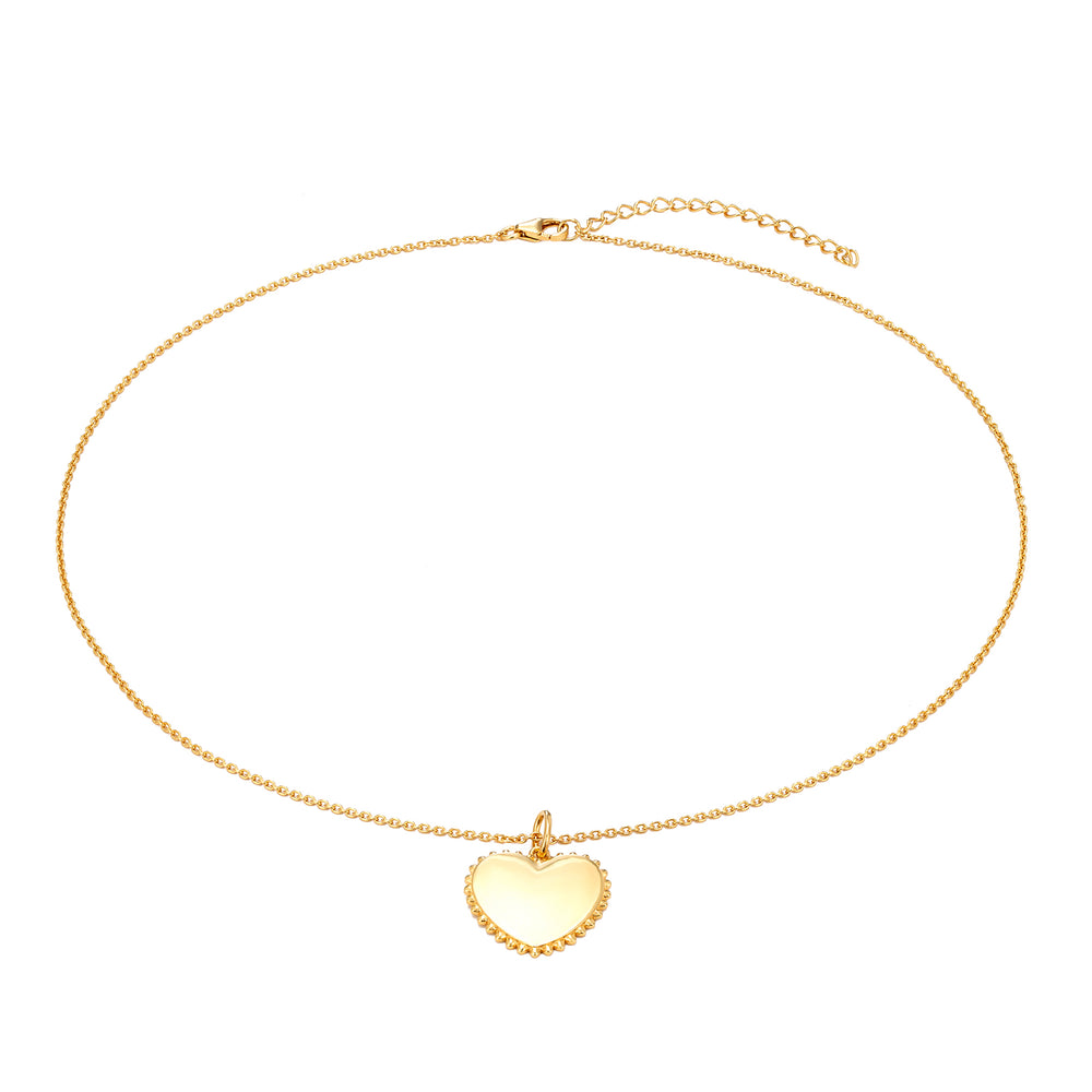 Seol Gold - Beaded Heart Necklace