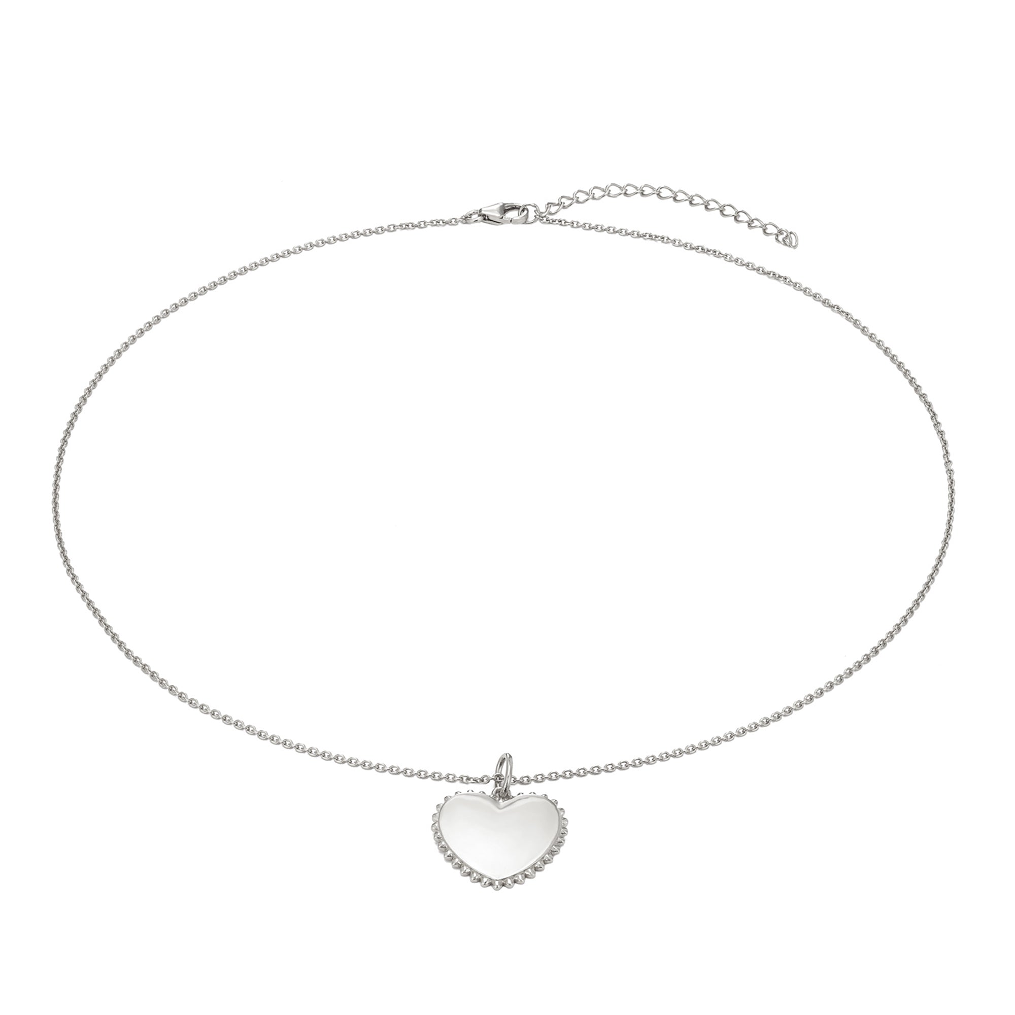 silver heart necklace - seolgold