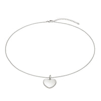 silver heart necklace - seolgold