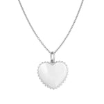 Sterling Silver Beaded Heart Necklace