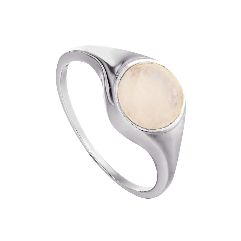silver moonstone ring - seolgold