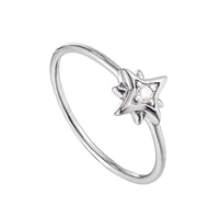 Sterling Silver North Star CZ Ring - seolgold