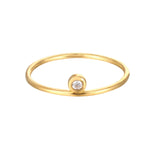 18ct Gold Vermeil Raised Single Bezel Ring