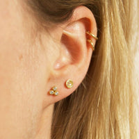 CZ Stud earrings - seol-gold