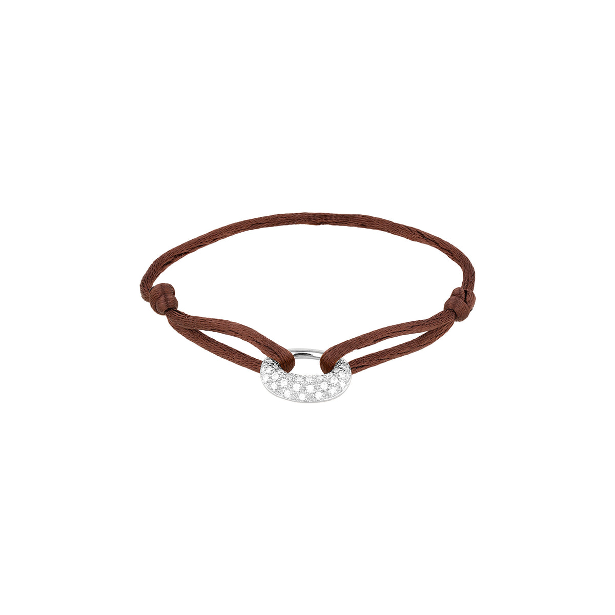 CZ Pave Ball Tip Twisted Cable Cuff Bracelet main image 1