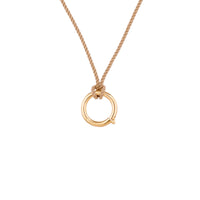 beige cord charm necklace - seol gold