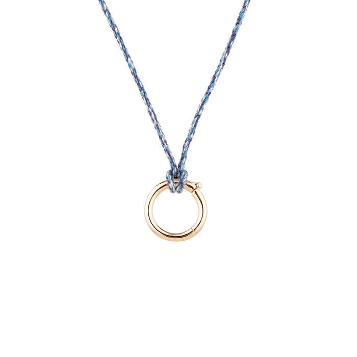 blue cord necklace - seol gold