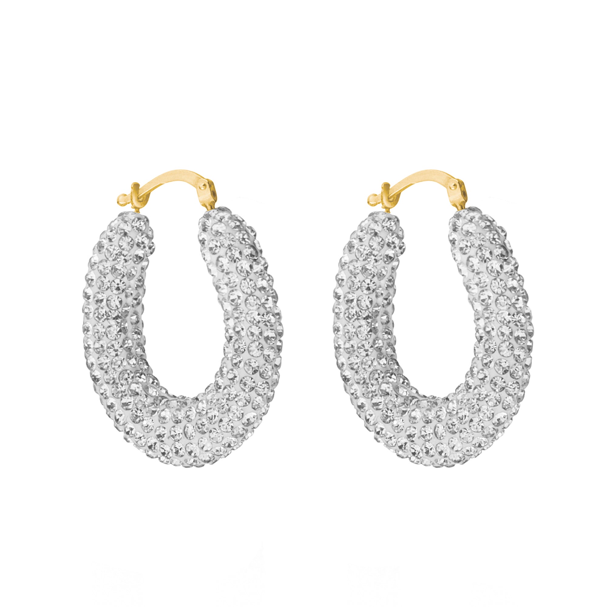 gold creole - gold hoops - 9ct hoop - glitter hoop - seol gold
