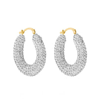 gold creole - gold hoops - 9ct hoop - glitter hoop - seol gold