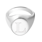 Sterling Silver Engravable Large Oval Signet Ring