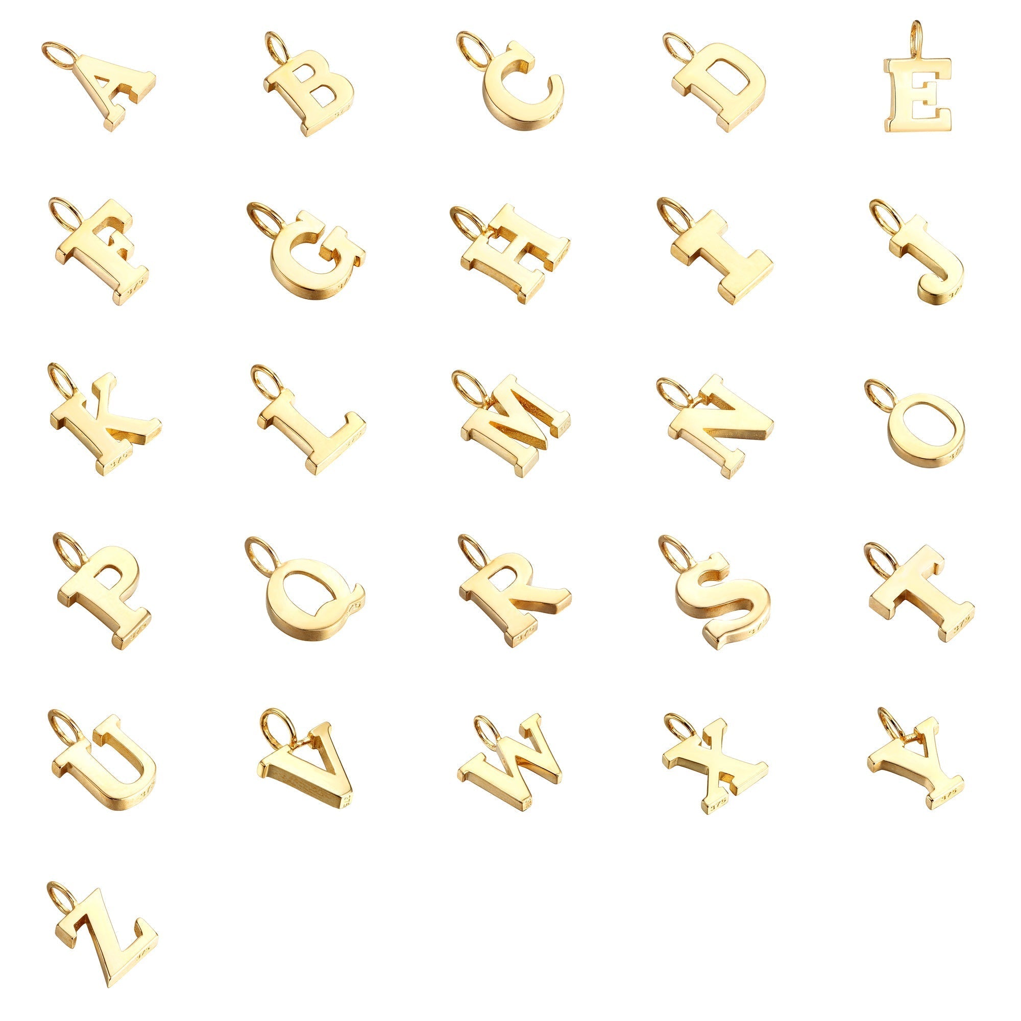 Seol Gold - 9ct gold classic alphabet charm