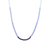 blue glass bead necklace - seol gold