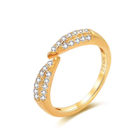Pave CZ Open Claw Ring - seol-gold
