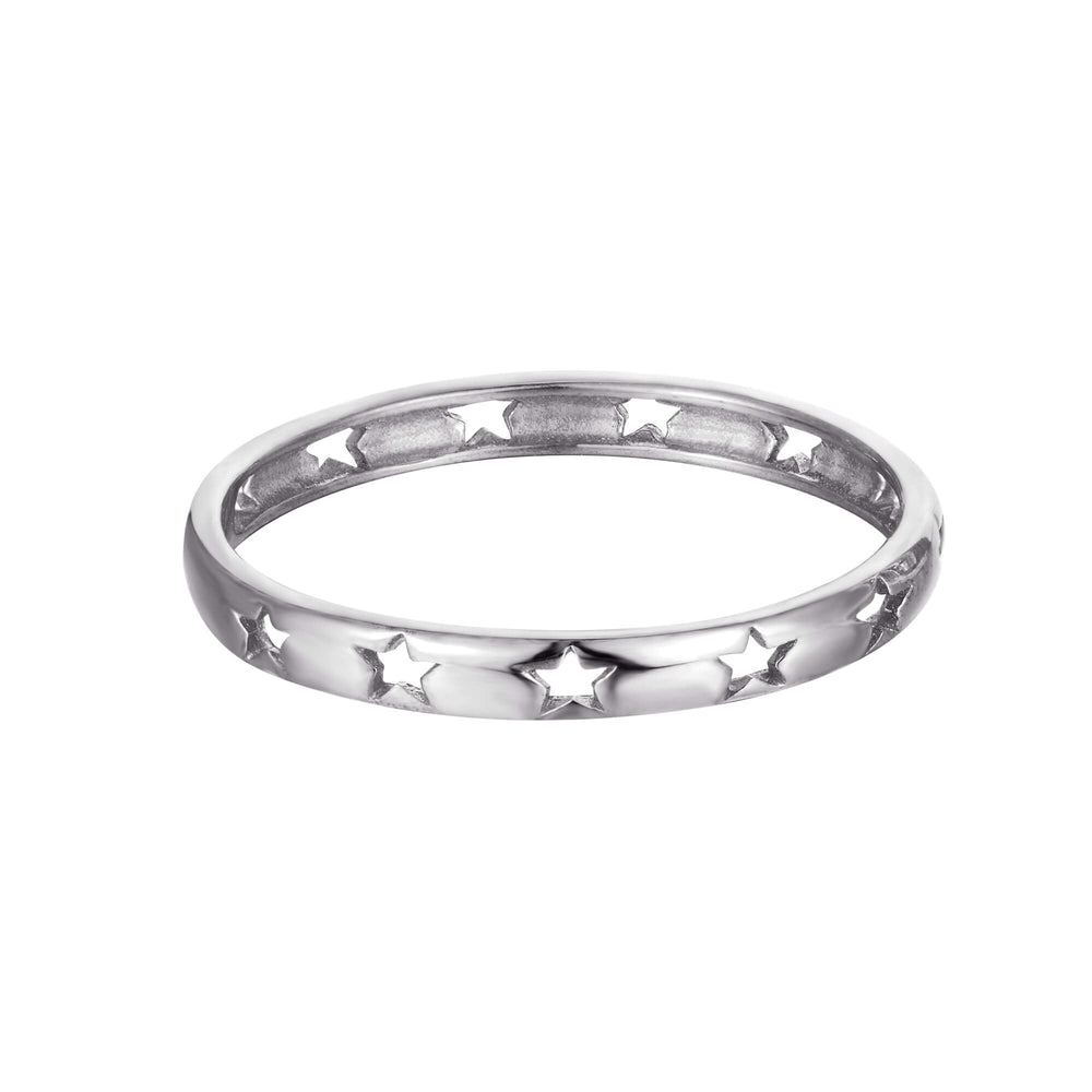Sterling Silver Star Stacking Ring
