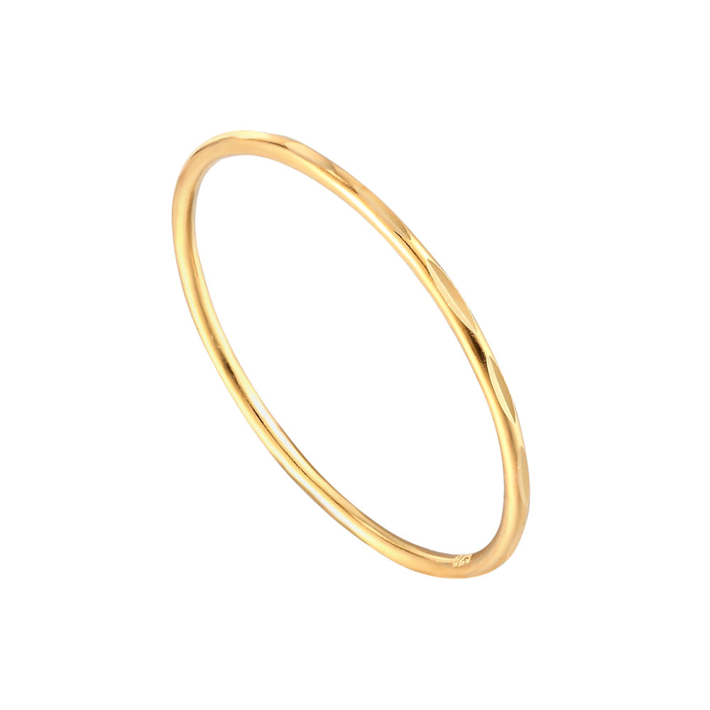 Faceted Stacking Ring - seol-gold