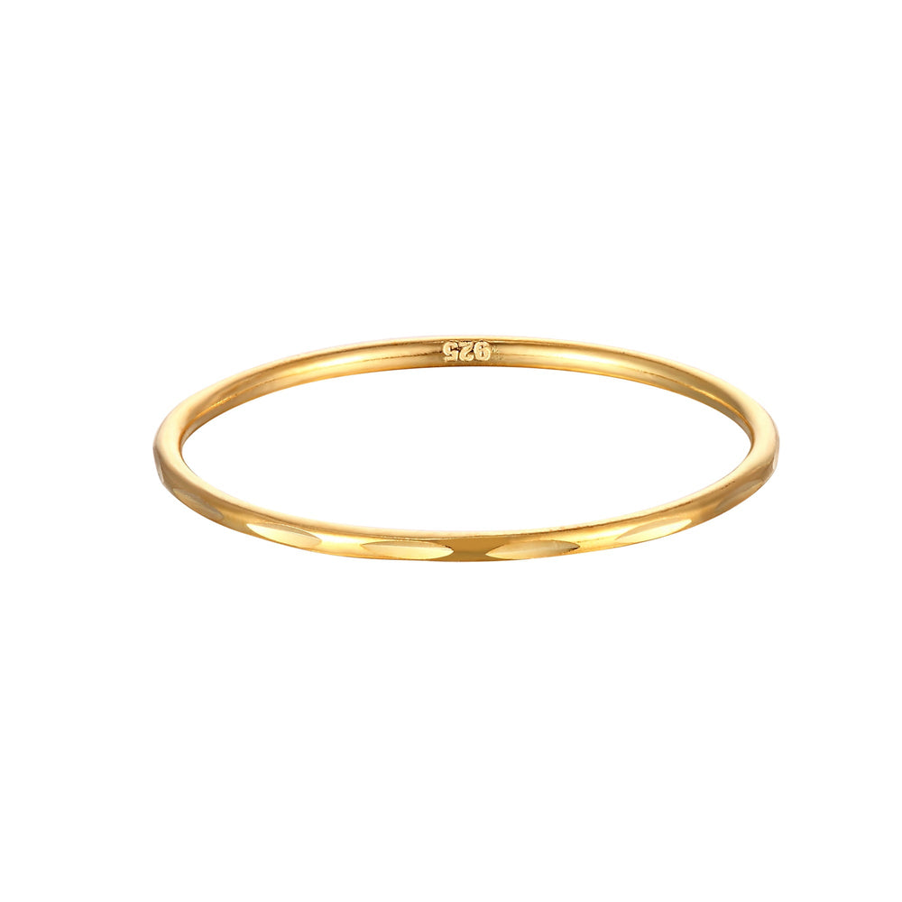 gold skinny stacking ring - seolgold