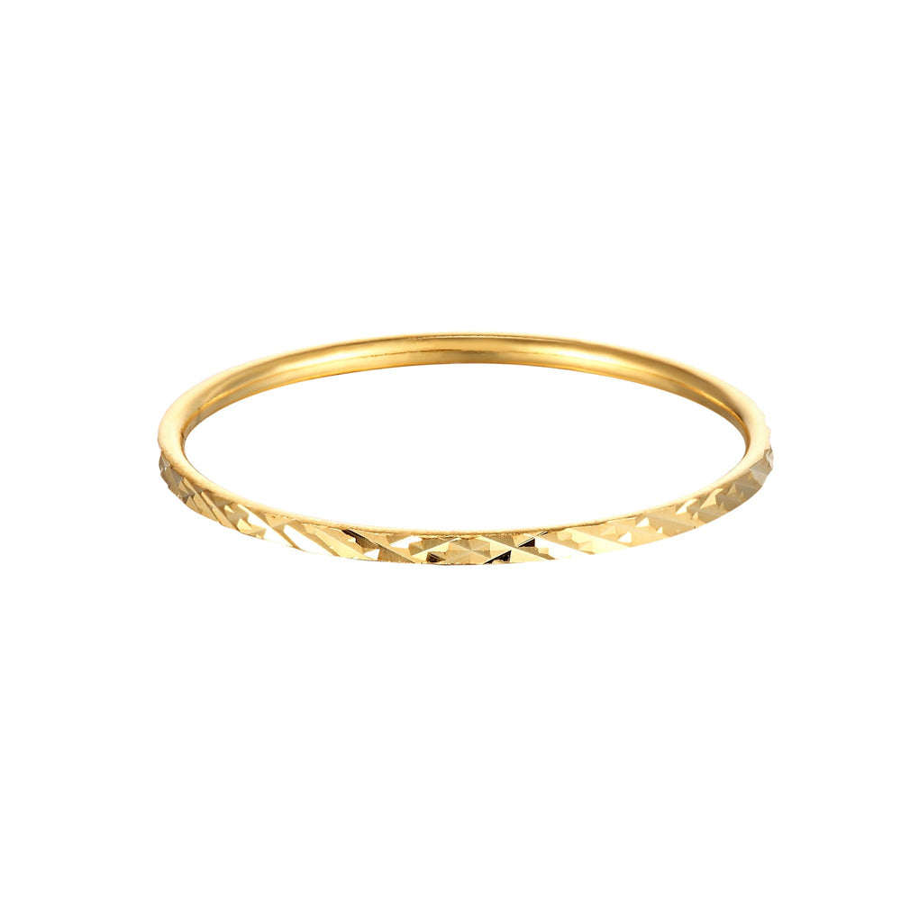 18ct Gold Vermeil Fine Engraved Band