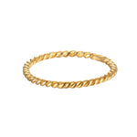 18ct Gold Vermeil Thin Twisted Rope Stacking Ring