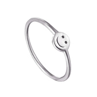 Silver - Smiley Face Ring - seol-gold
