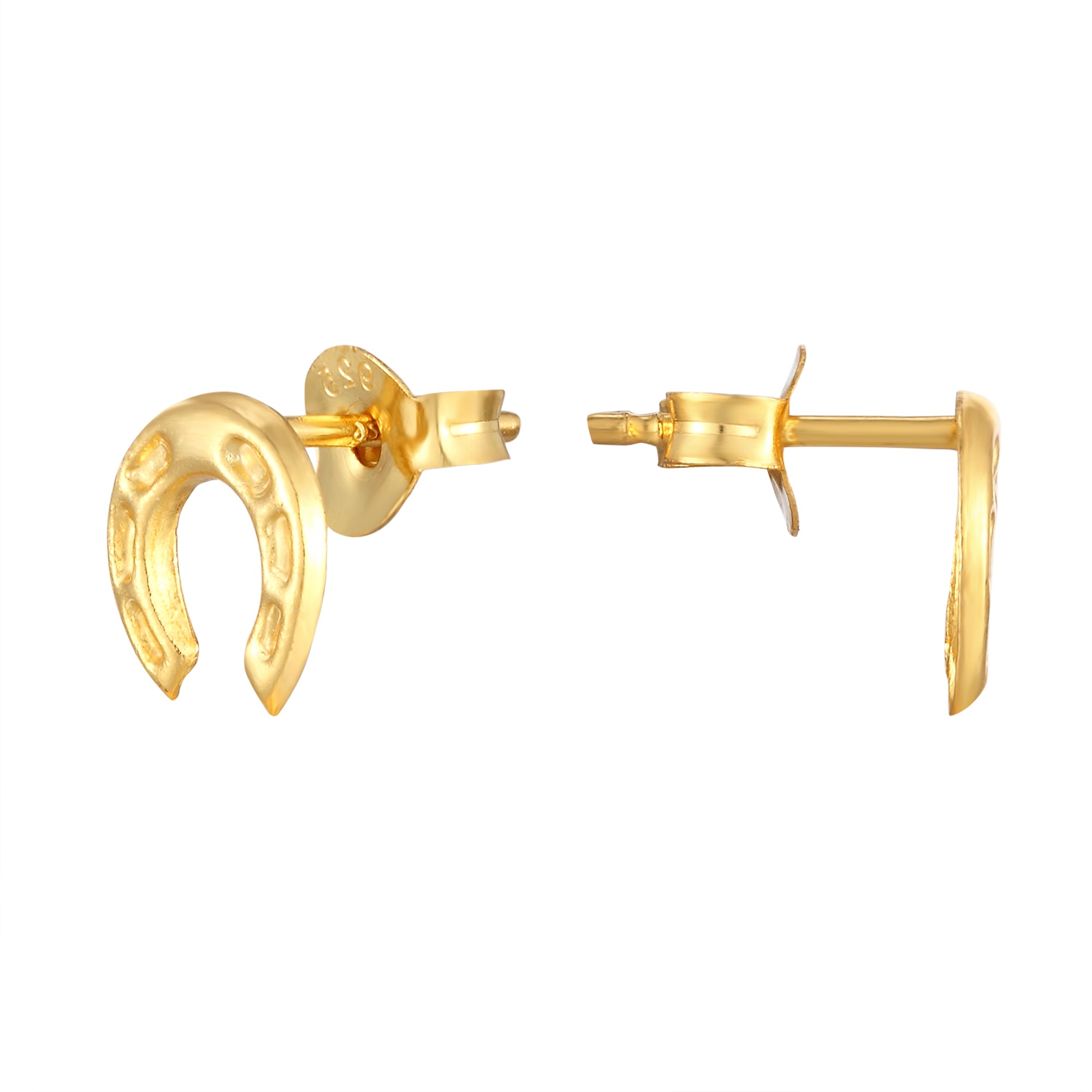 gold horse shoe earring - seolgold