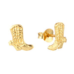 18ct Gold Vermeil Cowboy Boot Earrings