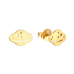 18ct Gold Vermeil Planet Stud Earrings