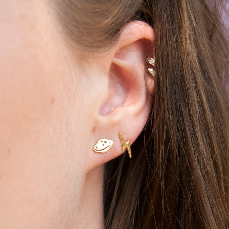 Planet Stud Earrings - seol-gold