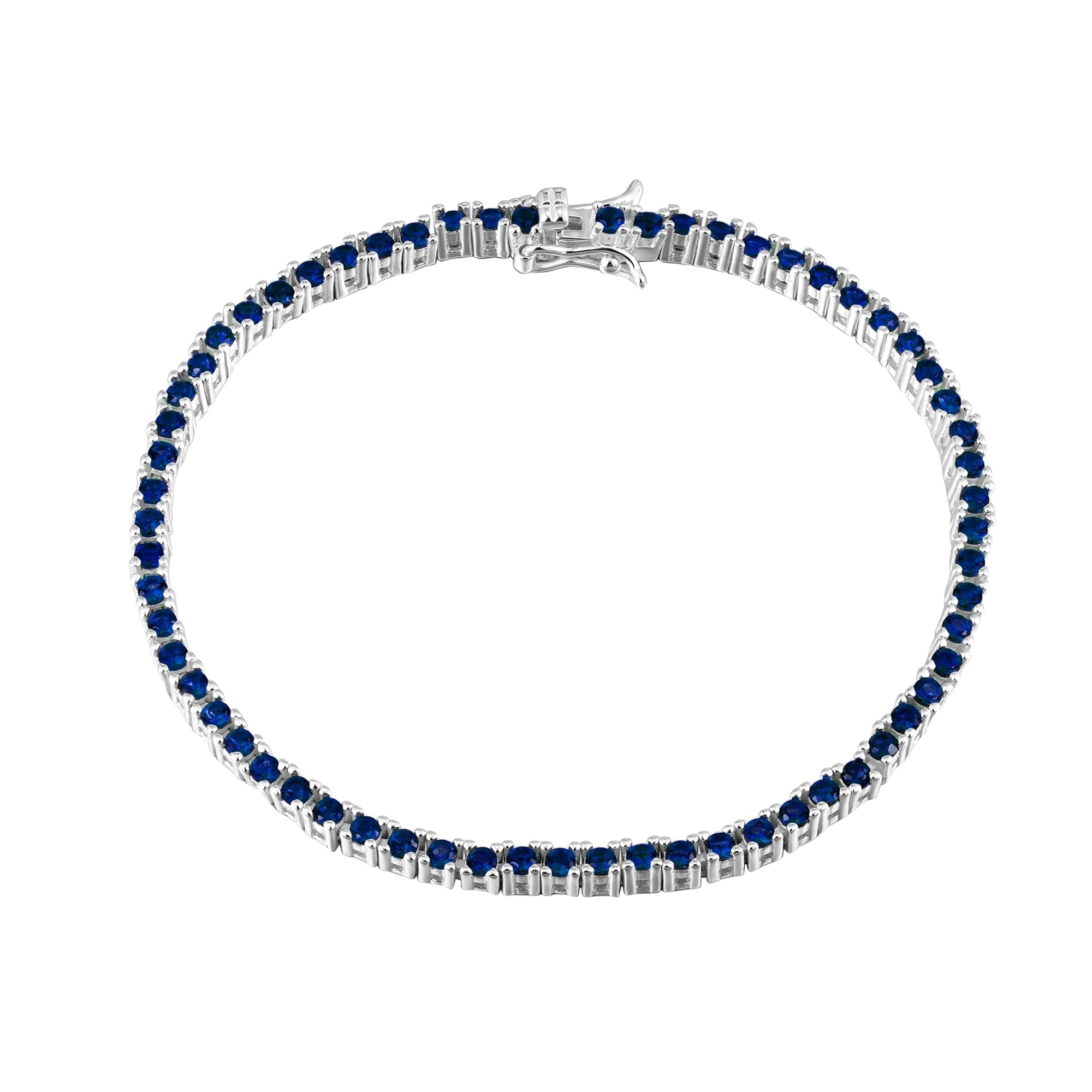 Seol gold - Sapphire cz tennis bracelet