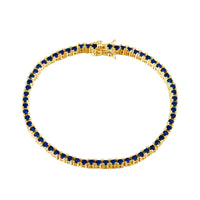Seol gold - Sapphire cz tennis bracelet