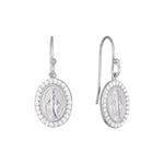 Sterling Silver Lady Guadalupe CZ Earrings