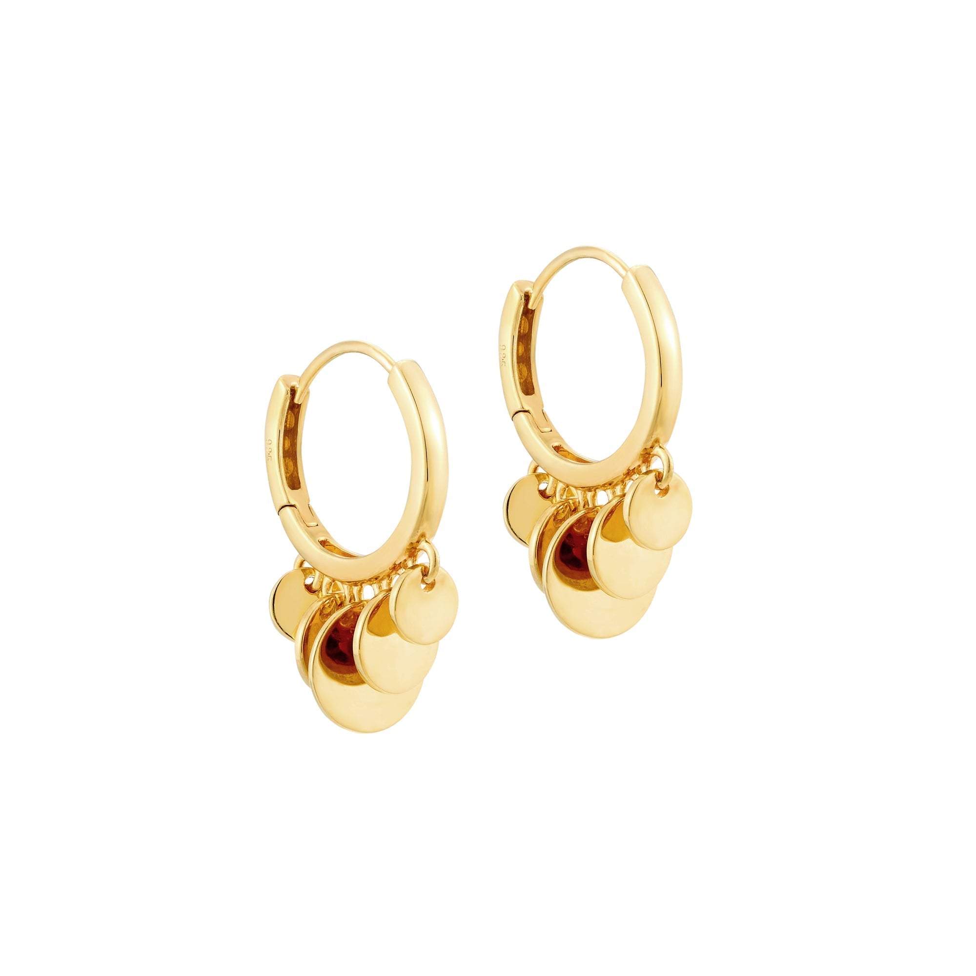 18ct Gold Vermeil Hoop Earrings - seol-gold