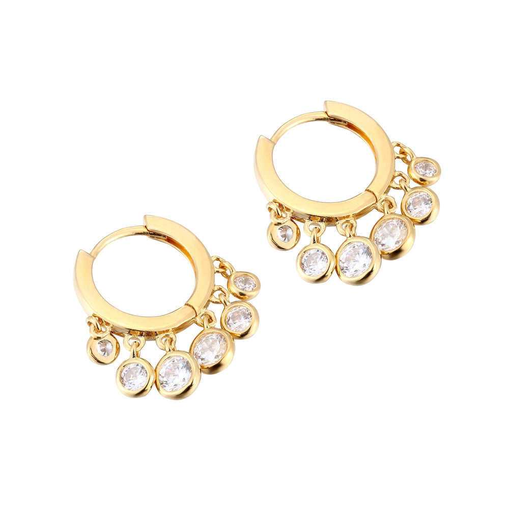 18ct Gold Vermeil cz earrings - seol-gold