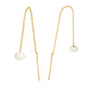 pearl pull through - pearl earring - pearl earring - seol gold