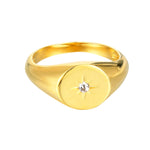 gold cz ring - seolgold