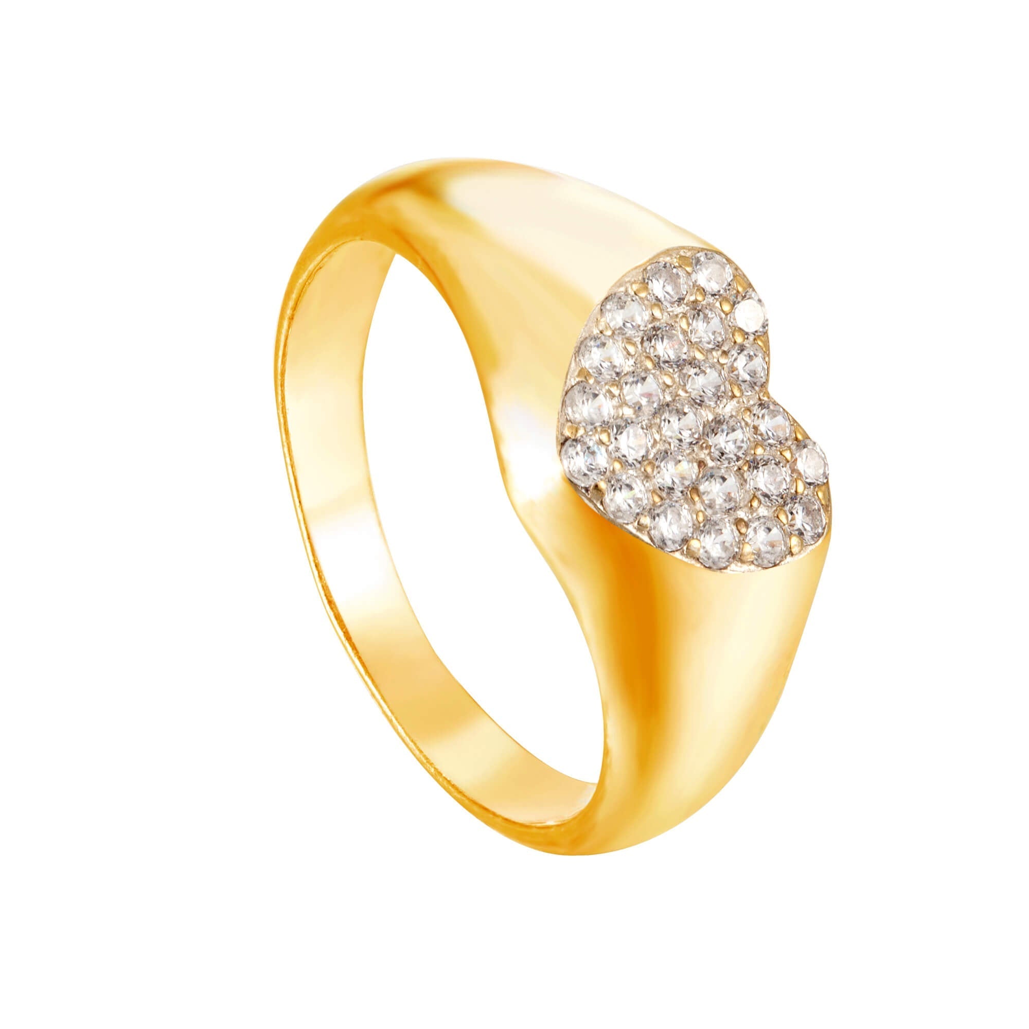 heart signet ring - seol gold