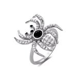 Sterling Silver Spider CZ Ring