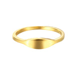 18ct Gold Vermeil Rounded Edge Signet Ring