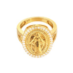 18ct Gold Vermeil Lady Guadalupe CZ Ring