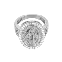 Lady Guadalupe CZ Signet Ring - seol-gold