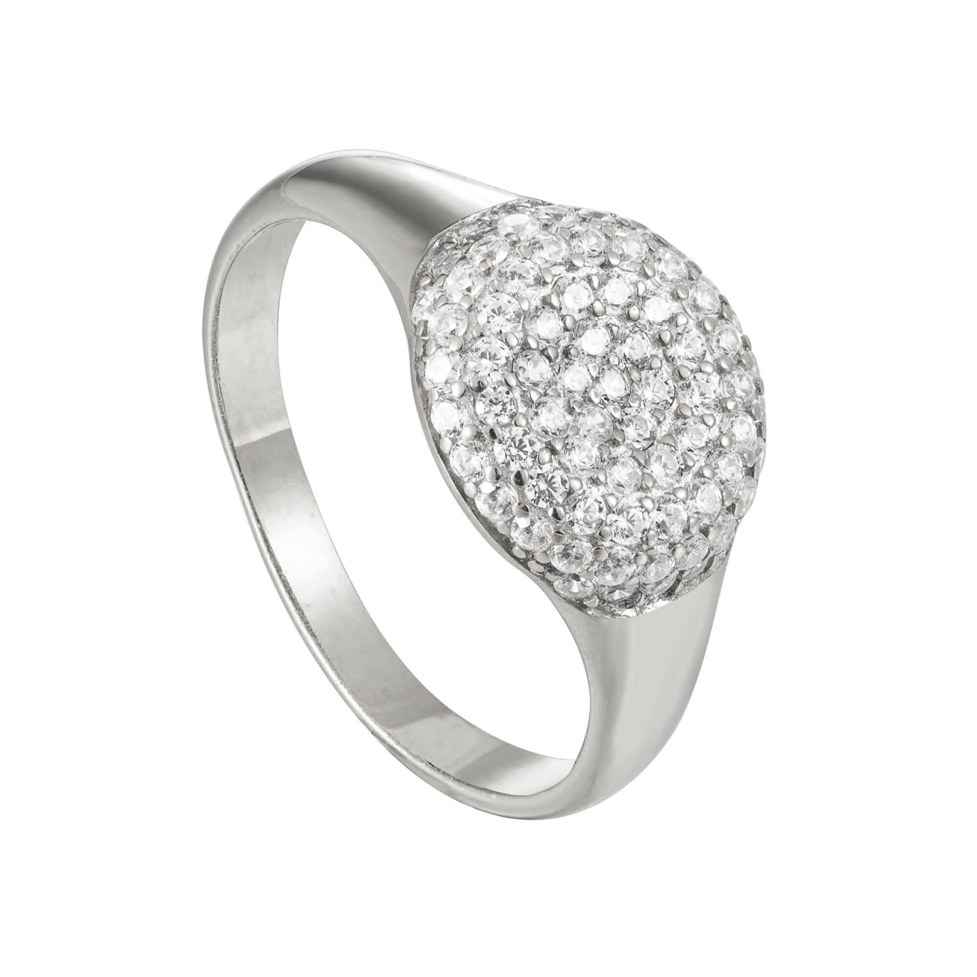 pave signet ring - seol gold
