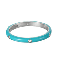 silver enamel ring - seolgold