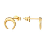 18ct Gold Vermeil Curved Studs