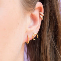 Dot stud earrings - seol-gold
