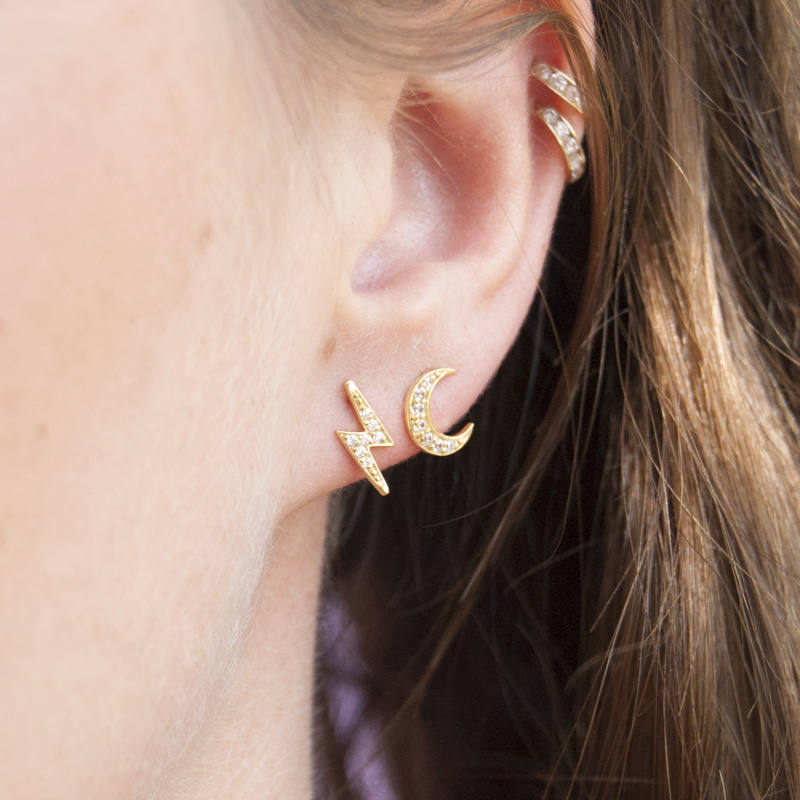 gold Stud earrings - seol-gold